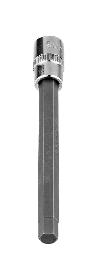 H6 sekskantet bit på 1/4" fatning, lang, 87 mm