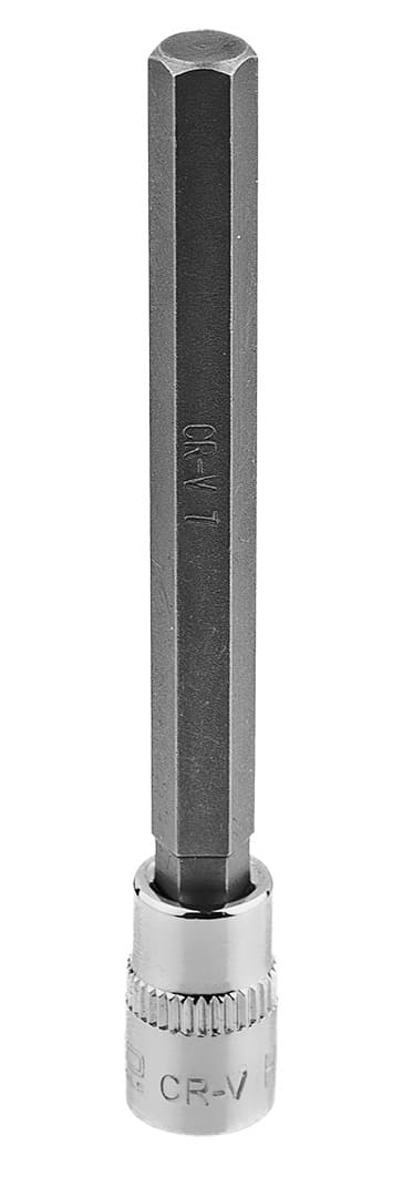 H7 sekskantet bit på 1/4" fatning, lang, 87 mm