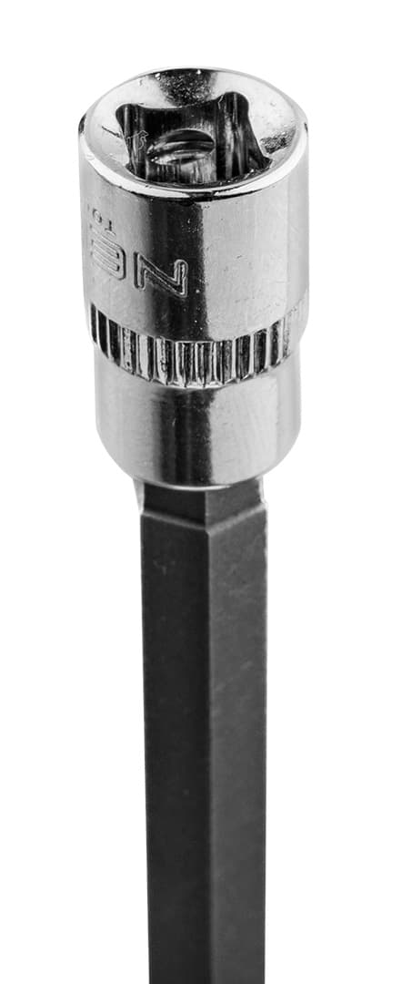 H7 sekskantet bit på 1/4" fatning, lang, 87 mm