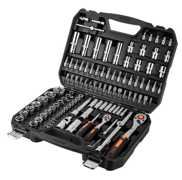 Topnøgler 1/4", 1/2", sæt med 110 stk., CrV
