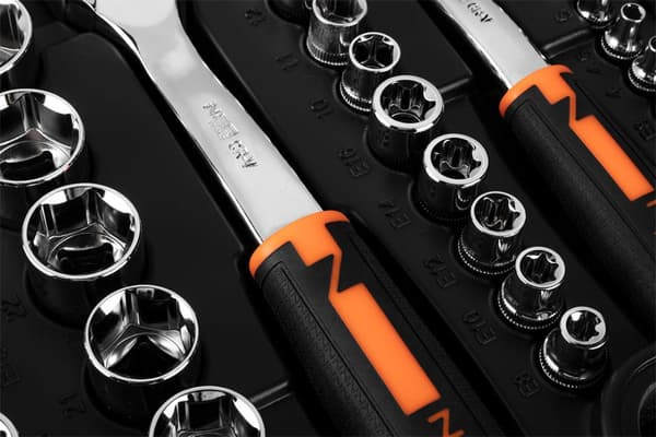 Hylsnycklar 1/2", 3/8", 1/4", set med 219 delar, CrV