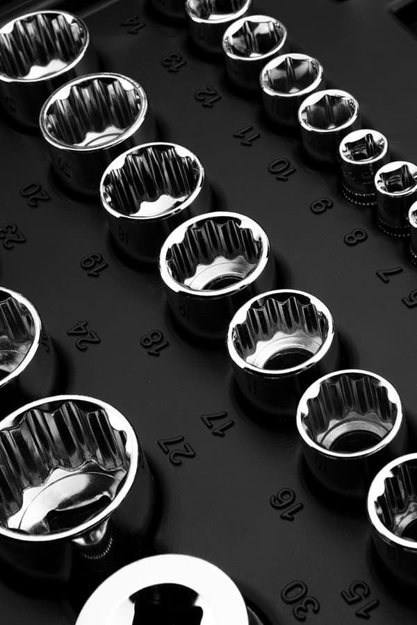 Hylsnycklar 1/4", 1/2", set om 86, CrV