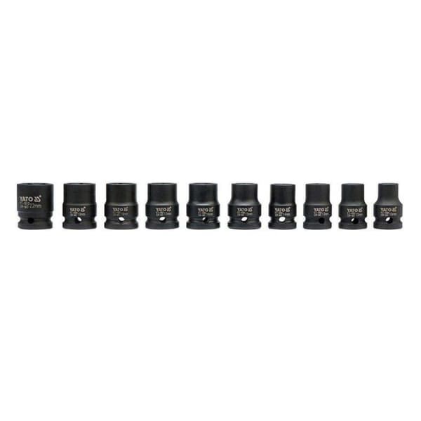 Dougar - ändar Yato - YT-1025 - Set med 6-kantiga hylsor 1/210-22mm 10 st. ()