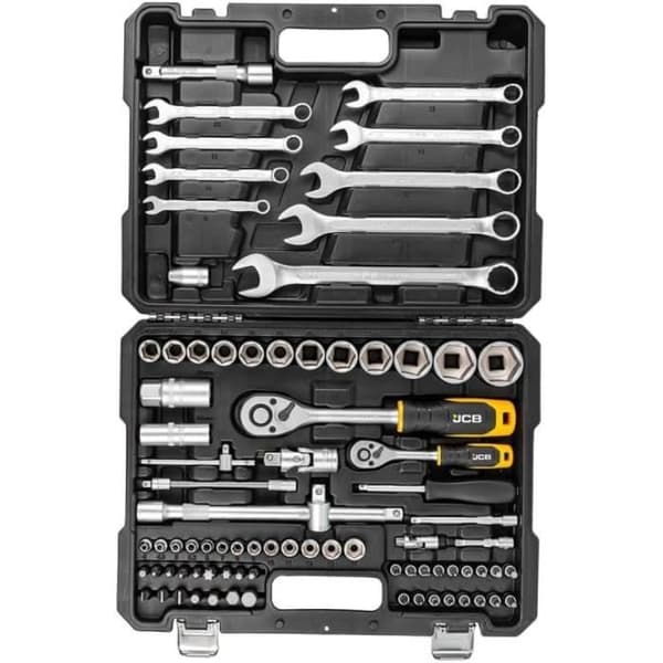 JCB Verktygssats 82 delar 14,12 6-kant 4-32 mm Verktygsväska Verktygssats