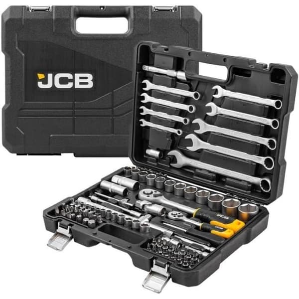 JCB Verktygssats 82 delar 14,12 6-kant 4-32 mm Verktygsväska Verktygssats