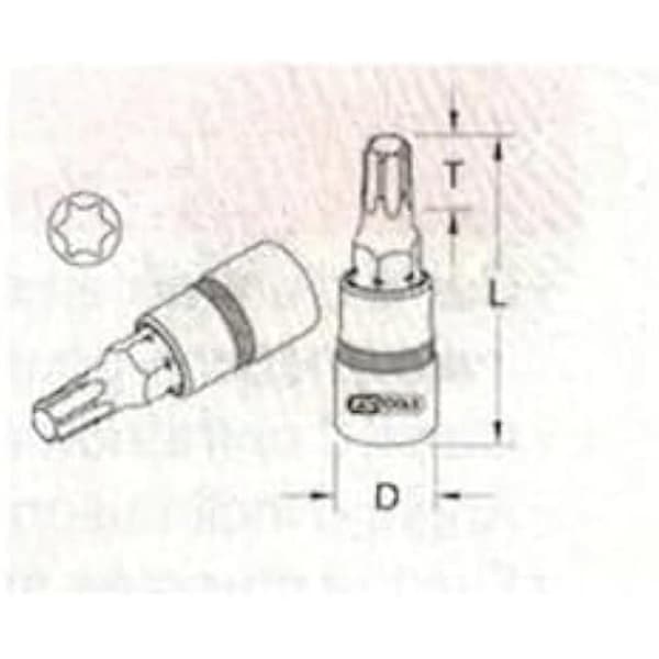 Douille skruvmejsel TORX® 1/4'' - KS TOOLS - Modell 922.1485 - T40 - Krom Vanadium - Satinfinish