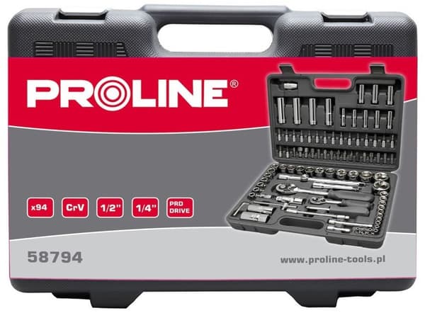 Hylsyavain- ja kärkisarja PROLINE 58794 4-32MM 1/2"" 1/4"" - 94 kpl. 58794