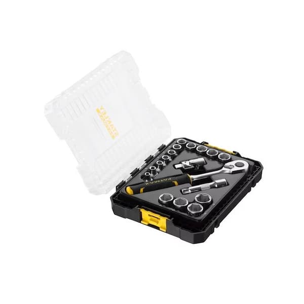 STAKBOX M SOCKET LÅDA - 3/8'' STANLEY SET MED 18 STK - FATMAX - FMMT98102-0