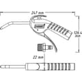 Miniatyrbild 2 av 4: Soufflette - HAZET - 9040P-1 - 290 l/min - 6 bar - Anodiserad stål