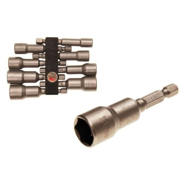 Slaghylssats, sexkant 6,3 mm (1/4") för borr 6 - 13 mm 8 stycken