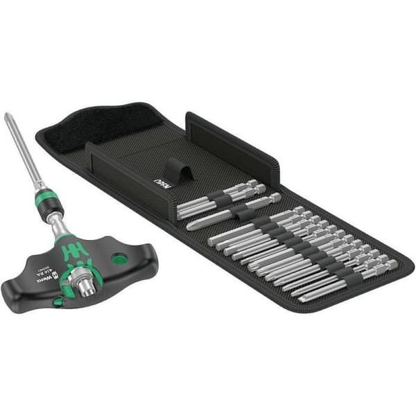 Skruvmejsel med bits - WERA - Kraftform Kompakt 400 RA - 17 delar - Klickfunktion - Rapidaptor chuck