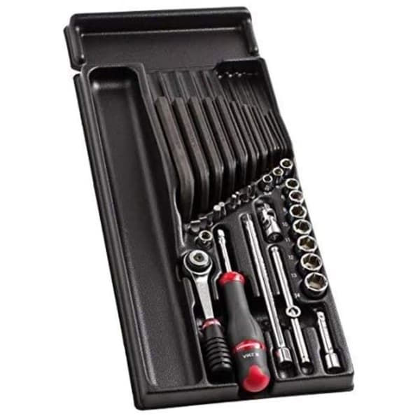 6-punkts hylsmodul hannyckel/bits - FACOM - MOD.R161-26 - 1/4" - Flerfärgad