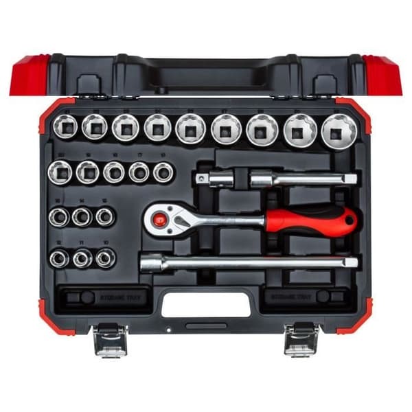 Gedore röd Socket set 1-2", 24 delar - 3300056
