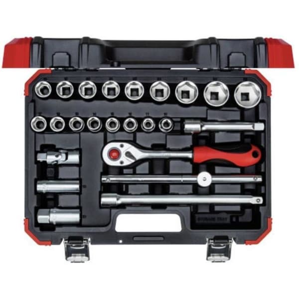 Nyckelsats med hylsor - Gedore RED - R69003024 - 24 delar - Stål - 1/2" SW10 32 mm