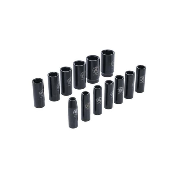 Långt slaghylsset - BGS TECHNIC - 10-32 mm - Chrom-Molybdän-Stahl
