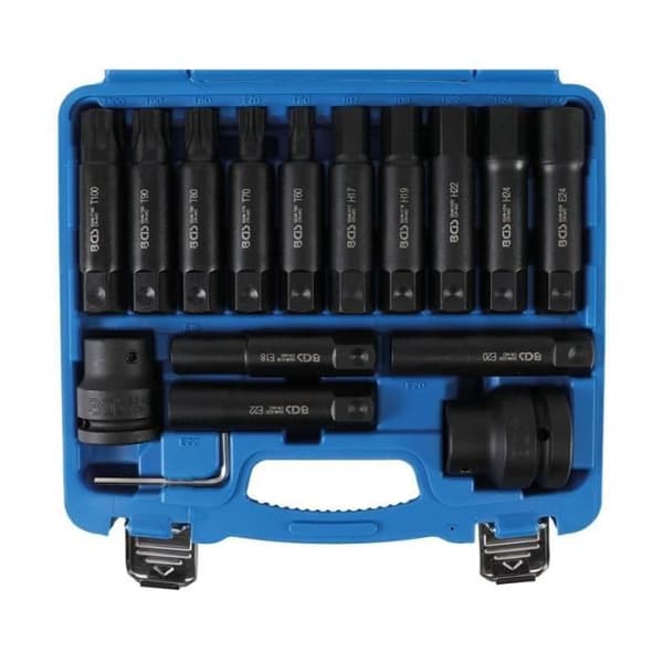 PL bitset 20 mm (3/4") + 25 mm (1") 16 delar - BGS TECHNIC - Bits - Mått: 22 mm