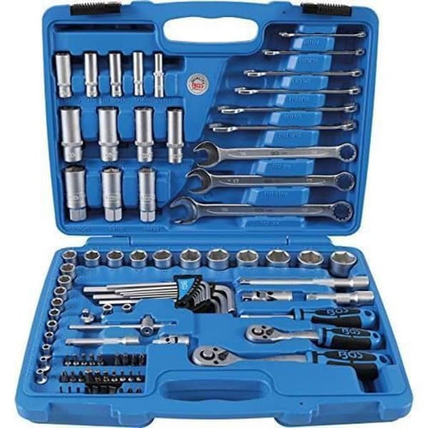 BGS 2289 sexkantssats, silverblå, 1-4" - 3-8"
