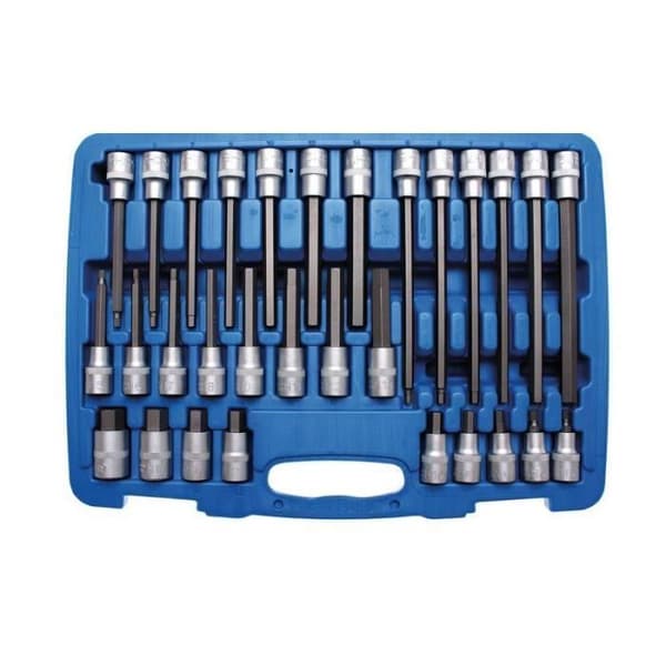 Bitshylsset 12,5 mm (1/2") invändig sexkant 30 stycken
