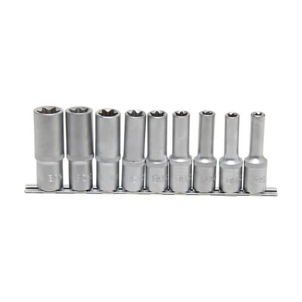 Hylssats, E-profil 12,5 mm (1/2") E10 - E24 9 st.