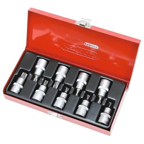 Set med 9 1/2" TORX® skruvmejselbits, T20 till T60 KS TOOLS 922.1890