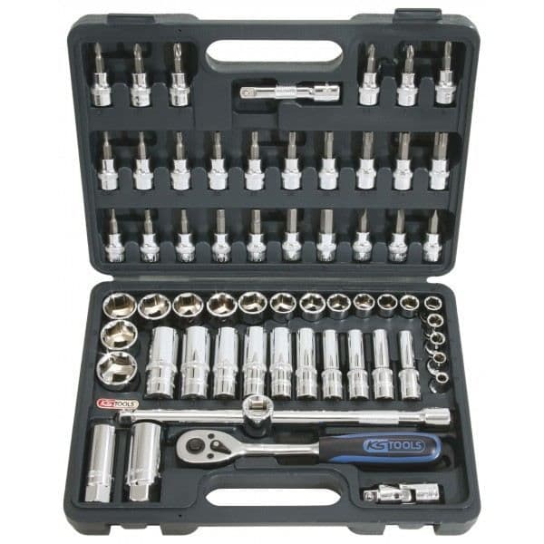 3/8" uttagssats - 6 till 24 mm - CHROMEplus - KSTOOLS - 61 st