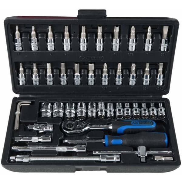 KS Tools Hyls- och bitssats 48 st CHROME+ 1/4" 918.0648