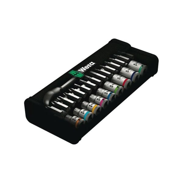 Zyklop Metal Wera 8100 SA 11 spärrsats - 1/4" drivning - imperialistiskt system - 28 delar