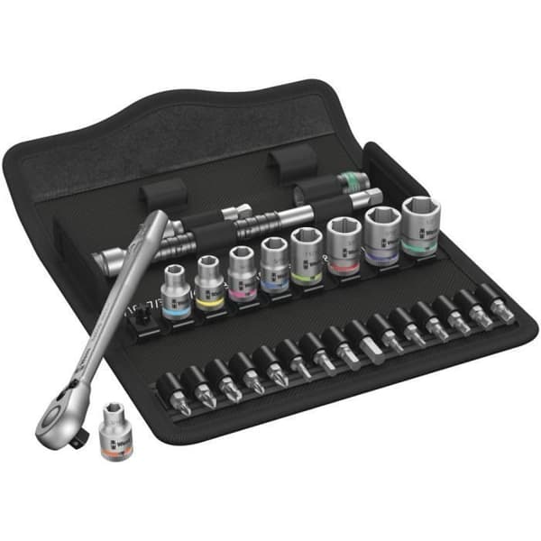 Zyklop Metal Wera 8100 SA 11 spärrsats - 1/4" drivning - imperialistiskt system - 28 delar