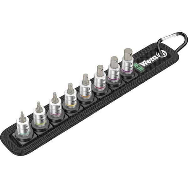 Bitshylsset - WERA - 8740 A - 8 delar - invändig sexkant - 1/4 (6,3 mm)