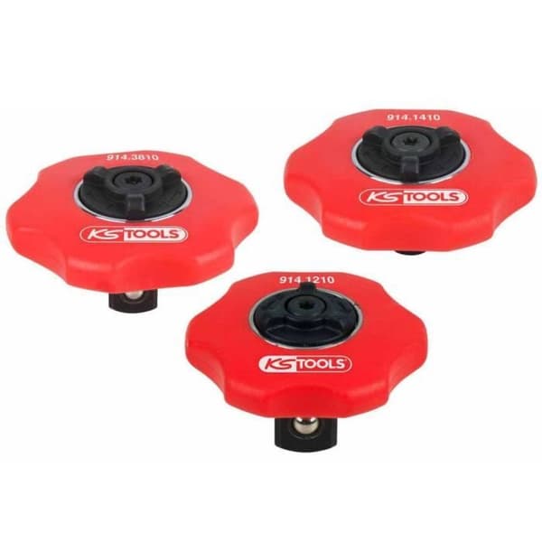KS Tools Set med 3 manuella vändbara minispärrar 914.1215