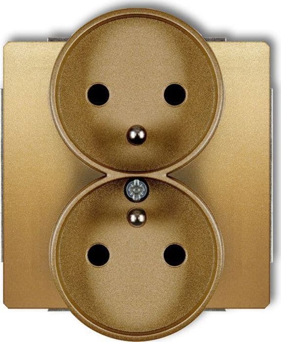 Adaptör för sockel - Karlik-support för sockel - 29DGPR-2zp - Dubbel DECO-sockel för z/u ram, guld 29DGPR-2z