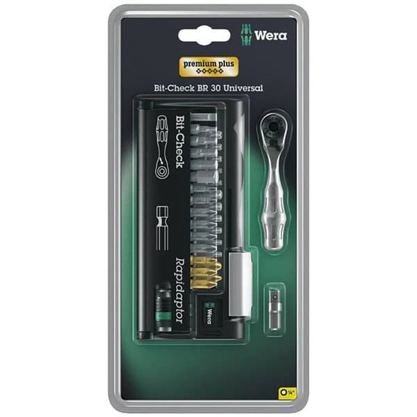 Sockelspärrsats - Wera - Minispärr - 28 bitar - Rapidaptor bitshållare - 870/1 adapter