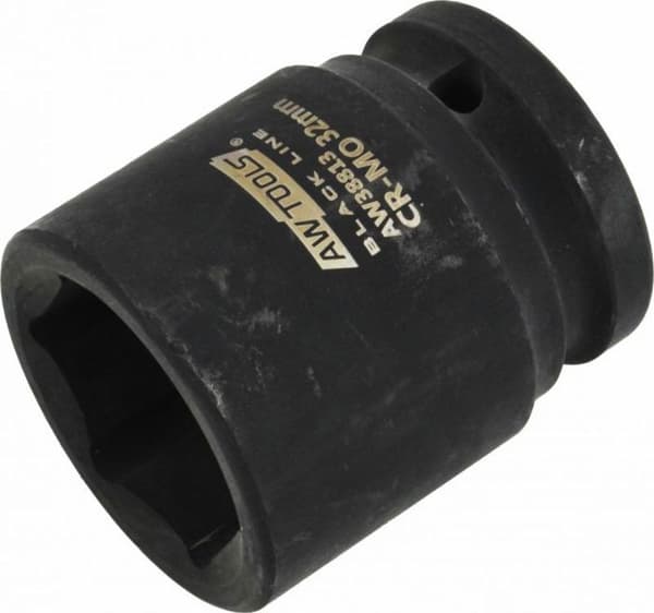 Douilles - ändtippar Awtools - AW38806BL - HEXAGONAAL SLAGDOSA 3/4 KORT 24mm SVART LINJE
