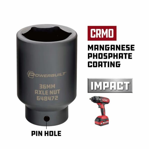 Douiller - Powerbuilt - 648472 - 1/5,1 cm pilot av 30 mm Axelmutternyckel