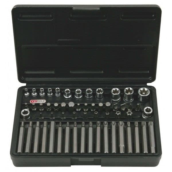 Box med hylsor och bits - KS TOOLS - 57 stycken