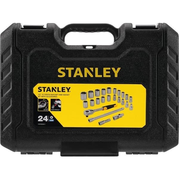 Hylssats - Stanley - 24 delar - 1/2' bit - Stål