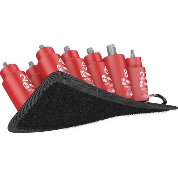 Isolerad bits hylsa set Wera Belt B VDE 1 Zyklop 05004930001 10 stycken 3/8 10 delar
