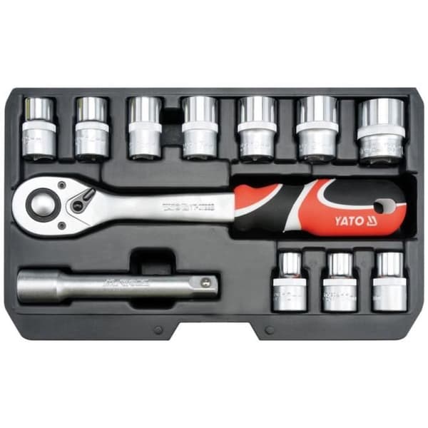 Spärrnyckelsats - YATO - YT-38671 - Krom-vanadinstål - Storlek: 1/2"