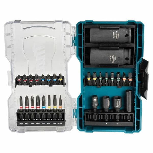 Set med bits och hylsor (30 stycken) - MAKITA E-07060