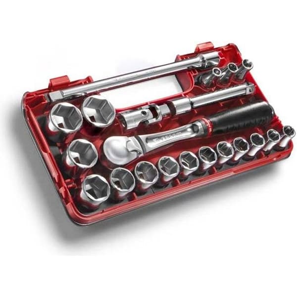 Uttagslåda - FACOM - 21 delar 1/2' 6-punkts - DBOX - Mått 340 x 179 x 58 mm