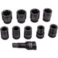 Miniatyrbillede 2 af 4: Impact Socket Set, 16-delt dyb 3/4 tommer drev, holdbar metalæske, nøglestørrelse 19-50 mm