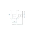 Miniatyrbild 2 av 2: Standard metrisk 6-punktssockel 1/2" - 46 mm