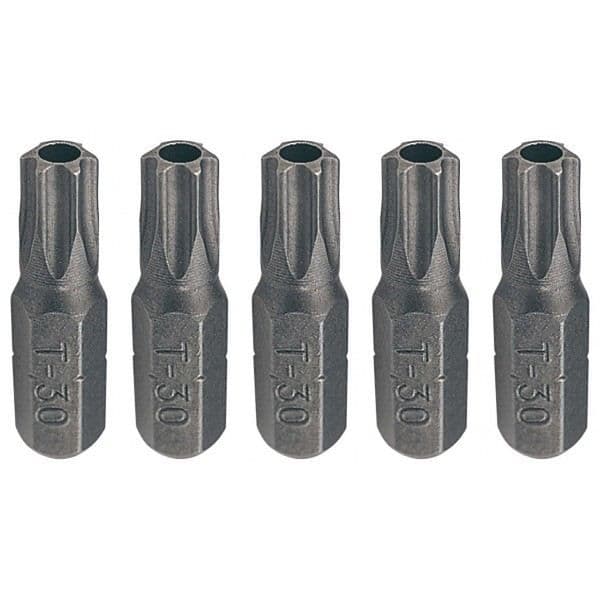 KS TORX 30 skruvmejselbits - 6,35 mm drivning - längd 25 mm - låda med 5 - KSTOOLS
