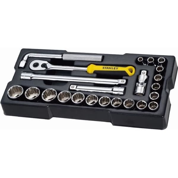 1/2'' sockelset - STANLEY - 12 poäng - 23 st - STMT1-74726