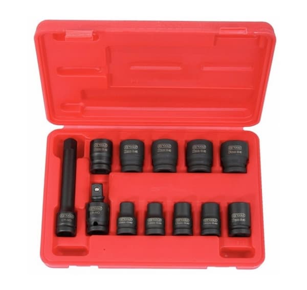 Slagpatronsæt 1/2´´, 10-24mm, 12-delt, KS Tools