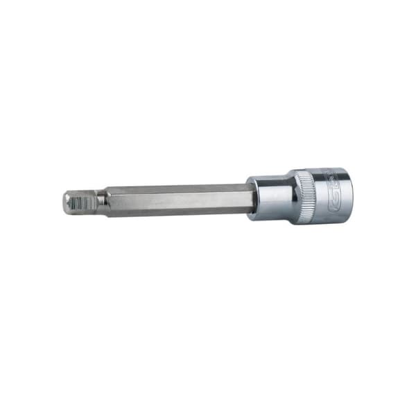 Bitpatron lang Hex 1/2" CHROMEplus, på hængemærke 14mm, KS Tools