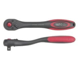 YATO SPÄRRNYCKEL 1/4"" BÖJD BELAGD - SVART 0293
