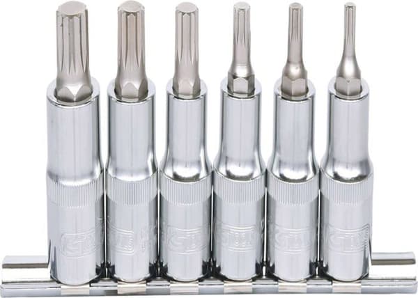 Ks verktyg 1/2" Set med vaso llaves med spets för multilaterala twisters (XZN) CHROMEplus, 6 st. M5-M14