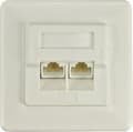 Miniatyrbillede 1 af 5: Socket-outlet 2xRJ-45, Krone terminal, UTP, Cat6, white