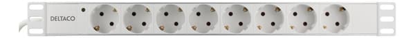 Power strip, 8xCEE 7/3, 1xCEE 7/7, 2m, cable, white